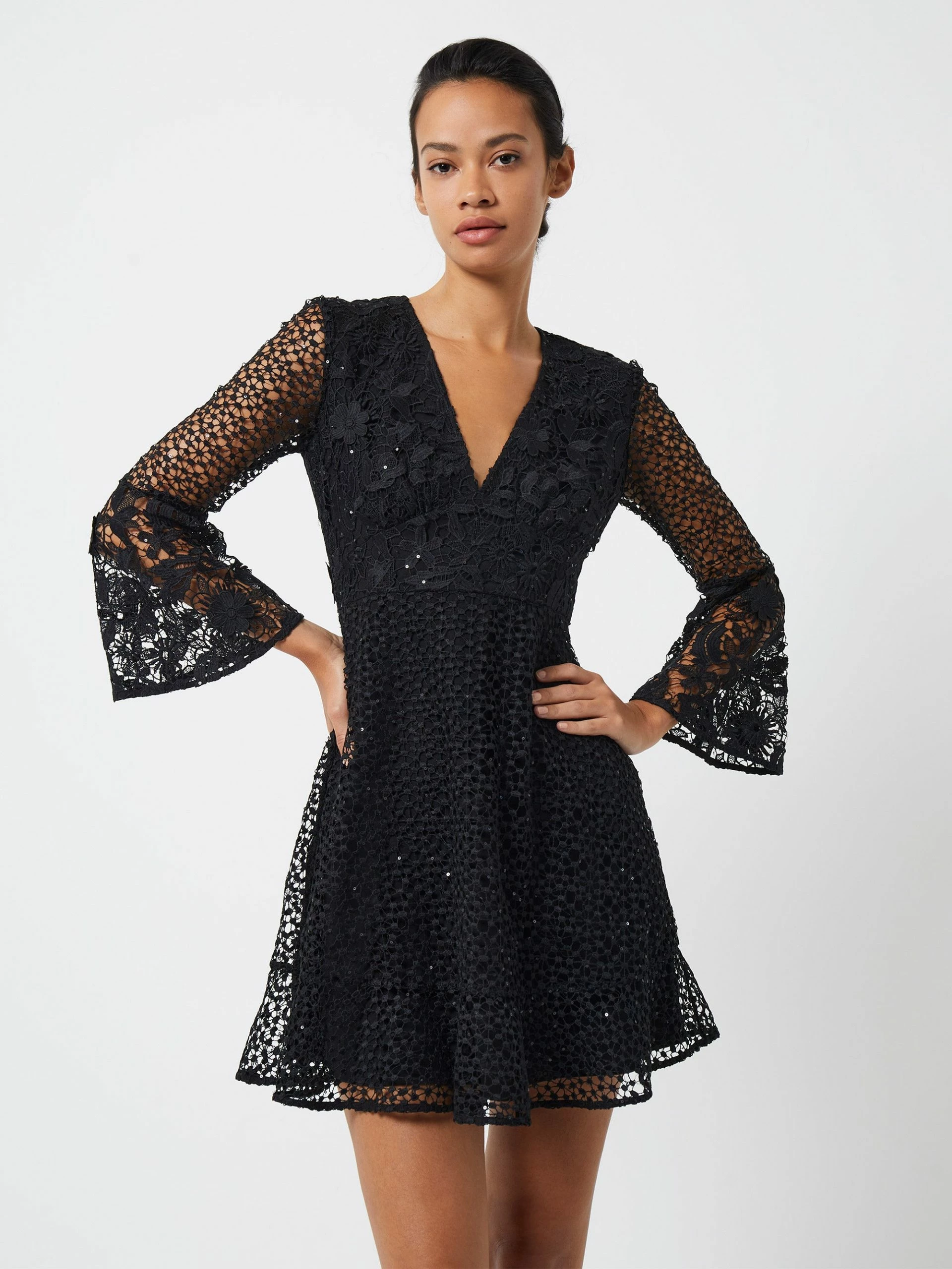 French Connection Gudrana Caballo Lace Mini Dress 5 French Connection Gudrana Caballo Lace Mini Dress - Image 3