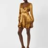 French Connection Denney Satin Ruffle Mini Dress -French Connection Shop 71TOE20 036 copy 2