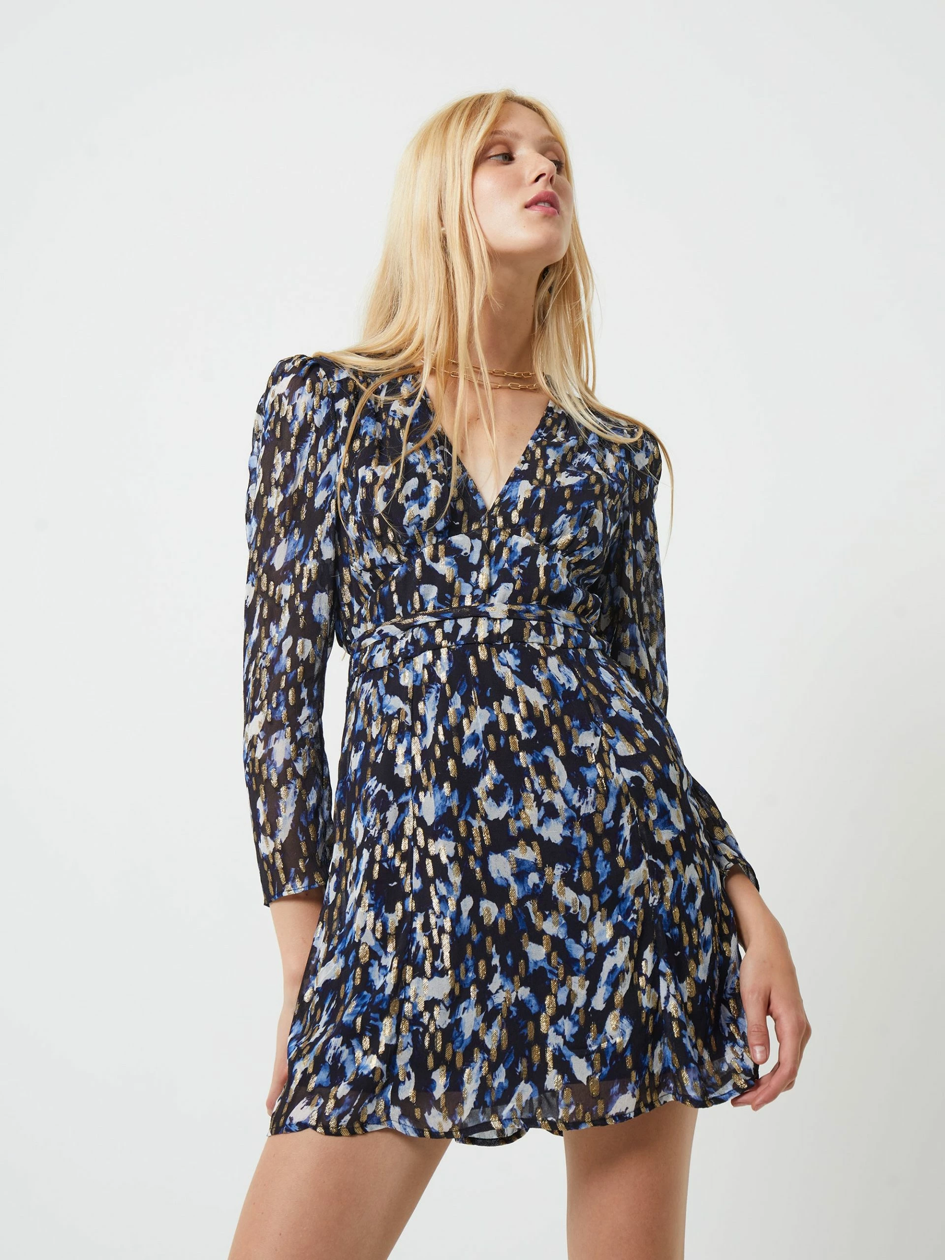 French Connection Bodine V Neck Mini Dress 4 French Connection Bodine V Neck Mini Dress - Image 2