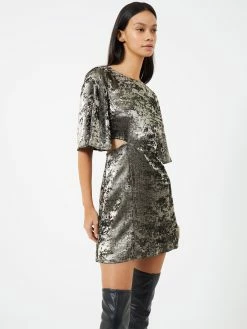 French Connection Alara Molten Metallic Cut-Out Mini Dress 11 French Connection Alara Molten Metallic Cut-Out Mini Dress -French Connection Shop 71TPY20 147