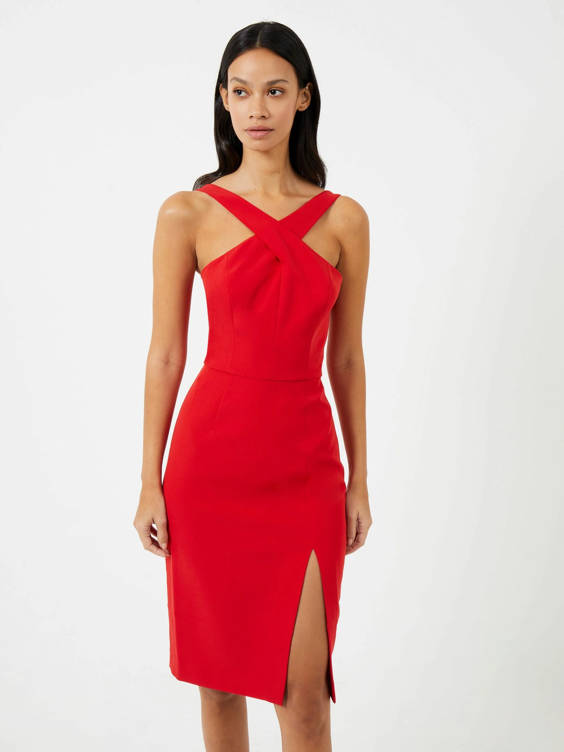 French Connection Echo Crepe Halterneck Midi Dress 3 French Connection Echo Crepe Halterneck Midi Dress
