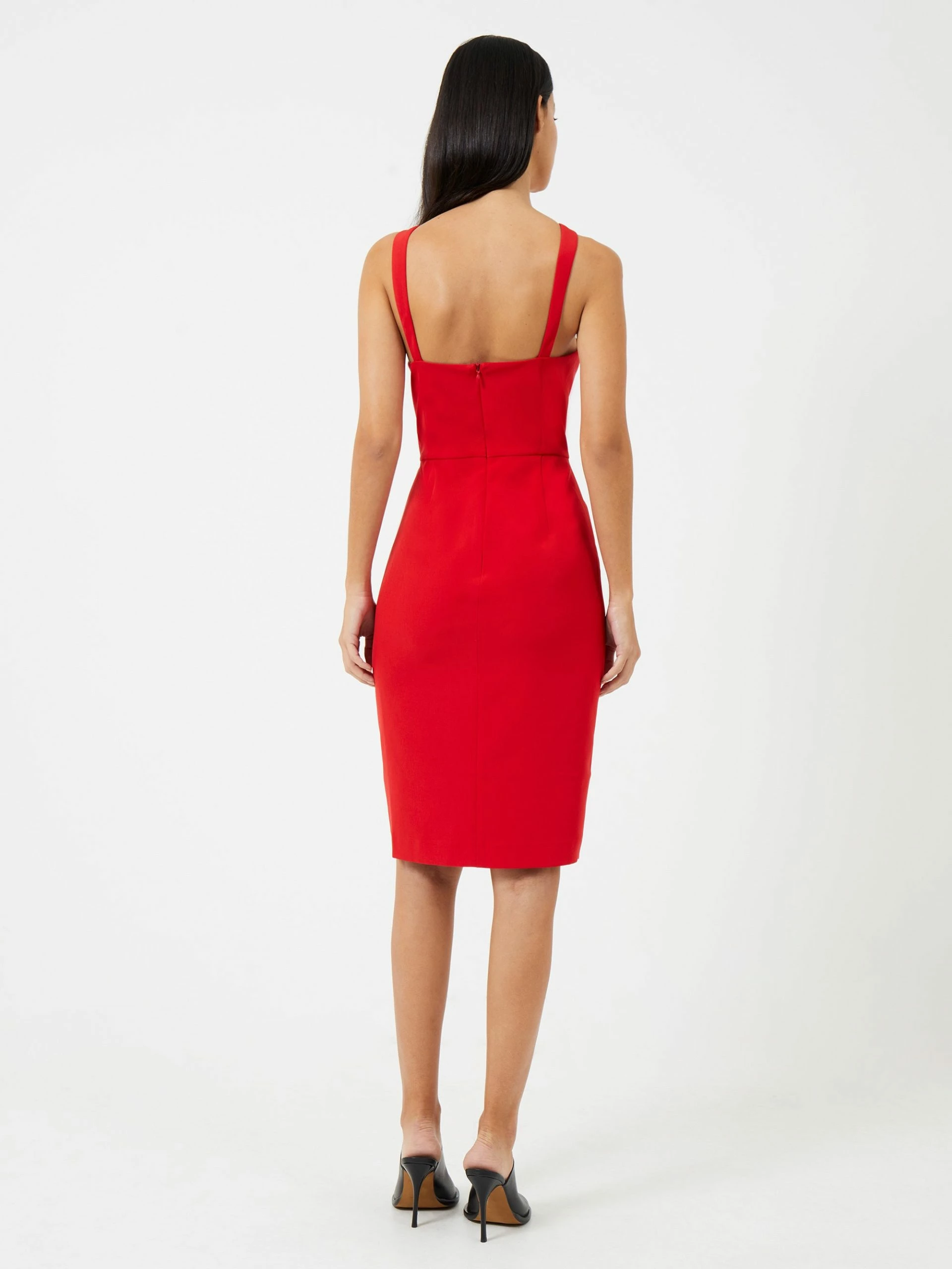 French Connection Echo Crepe Halterneck Midi Dress 6 French Connection Echo Crepe Halterneck Midi Dress - Image 4
