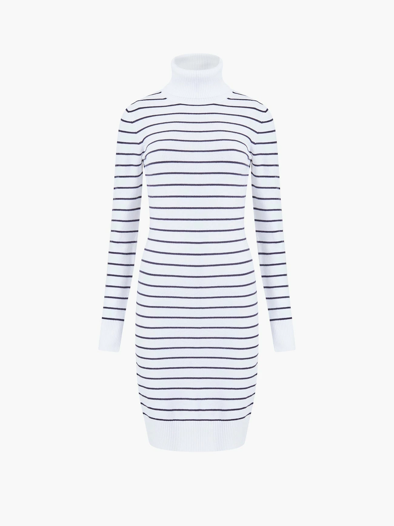 French Connection Babysoft High Neck Striped Mini Dress 8 French Connection Babysoft High Neck Striped Mini Dress - Image 6