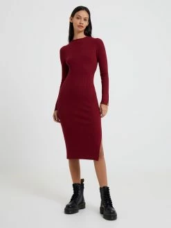 French Connection Turtle Rib Dress Mid