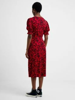 French Connection Vee Button-Through Dress 9 French Connection Vee Button-Through Dress -French Connection Shop 71TVP60 604copy