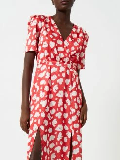 French Connection Aimee Enid Front Split Dress 10 French Connection Aimee Enid Front Split Dress -French Connection Shop 71TWC60 1923copy