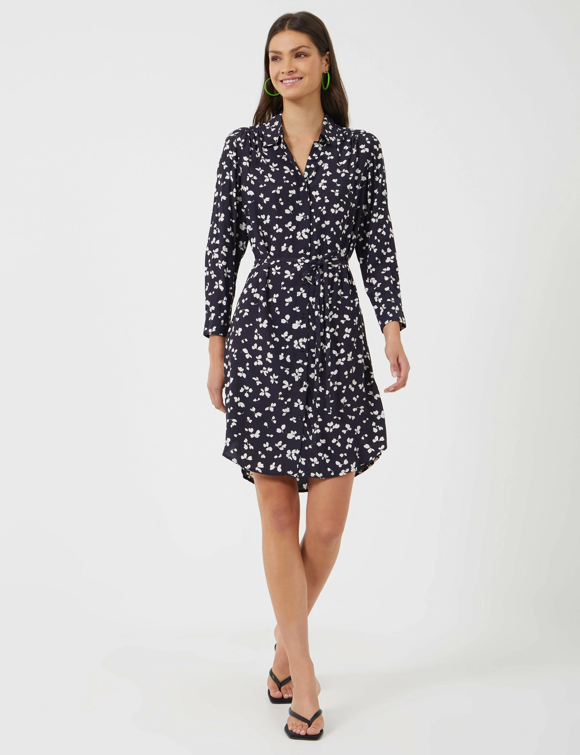 French Connection Bonita Drape Shirt Dress 3 French Connection Bonita Drape Shirt Dress
