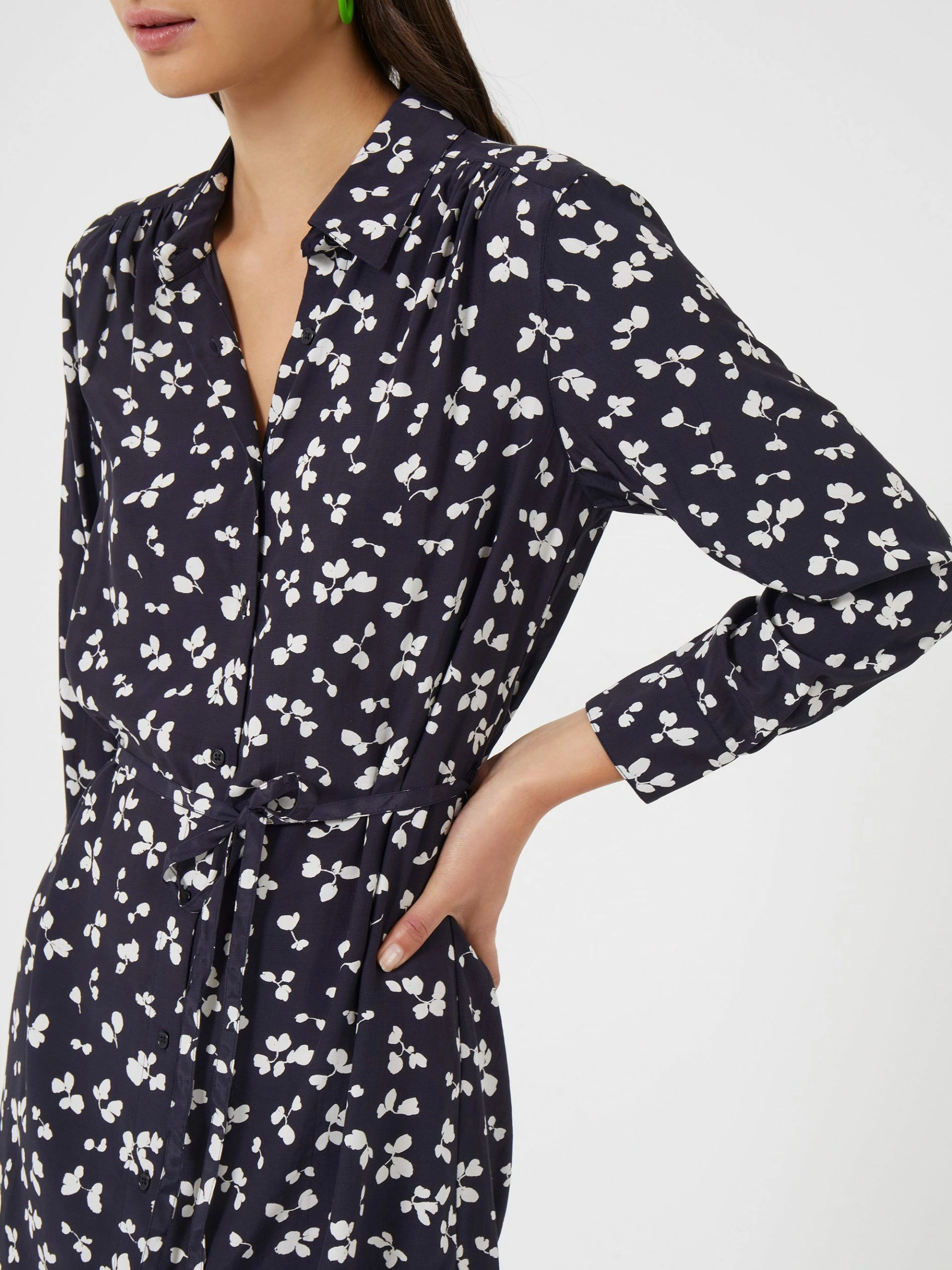 French Connection Bonita Drape Shirt Dress 4 French Connection Bonita Drape Shirt Dress - Image 2