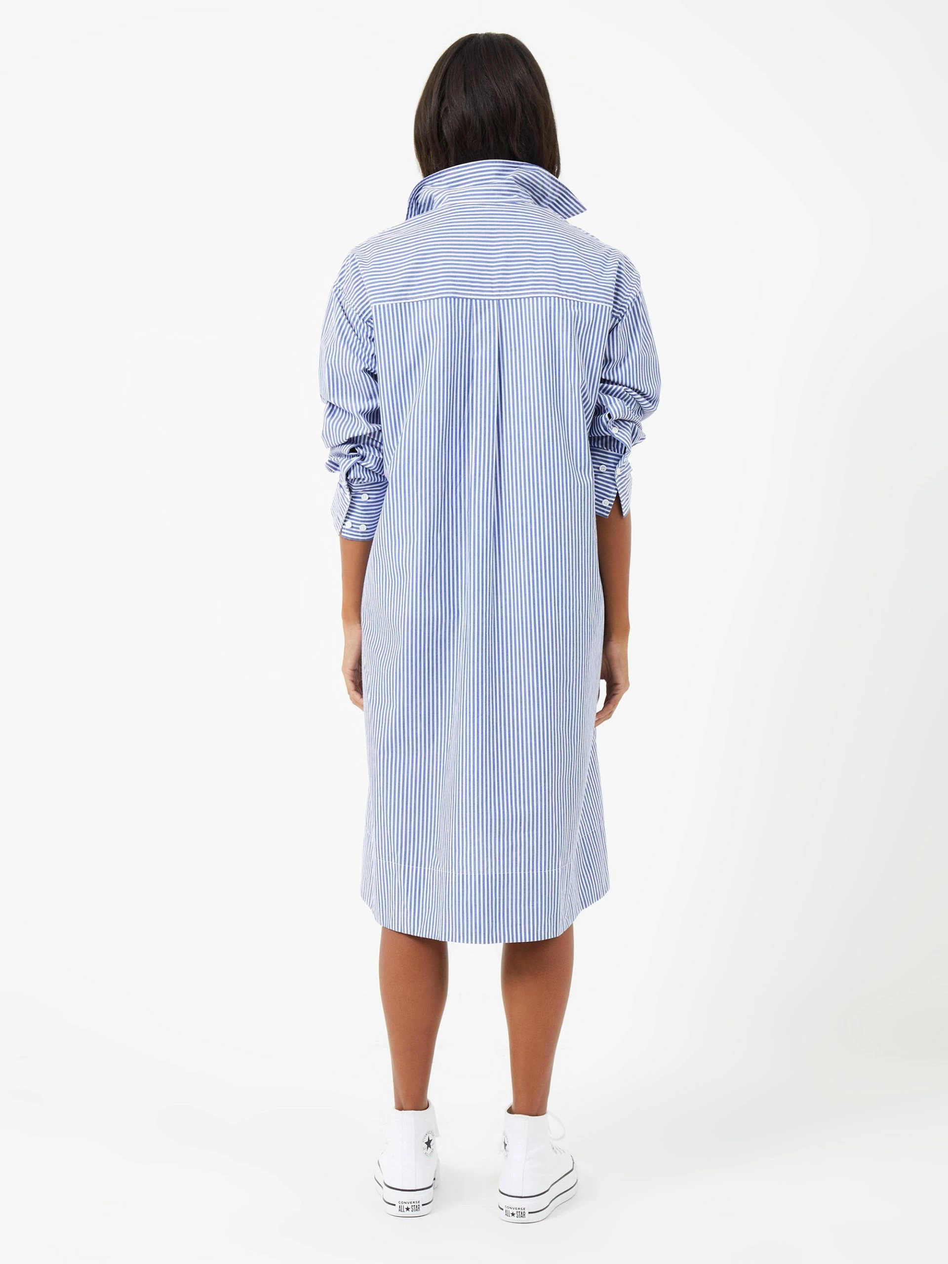 French Connection Rhodes Stripe Poplin Shirt Dress 6 French Connection Rhodes Stripe Poplin Shirt Dress - Image 4