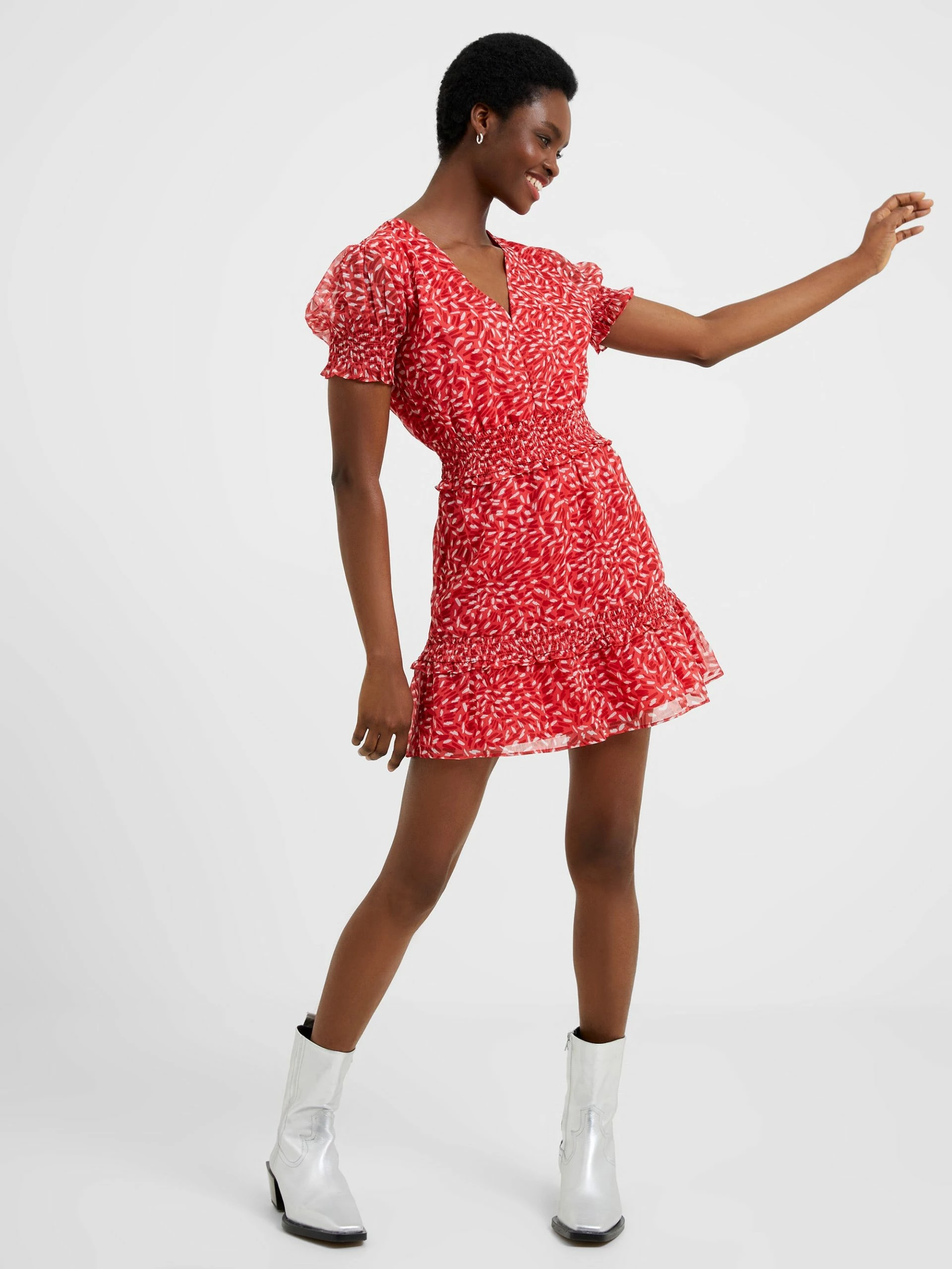 French Connection Billi Recycled Hallie Mini Dress 6 French Connection Billi Recycled Hallie Mini Dress - Image 4