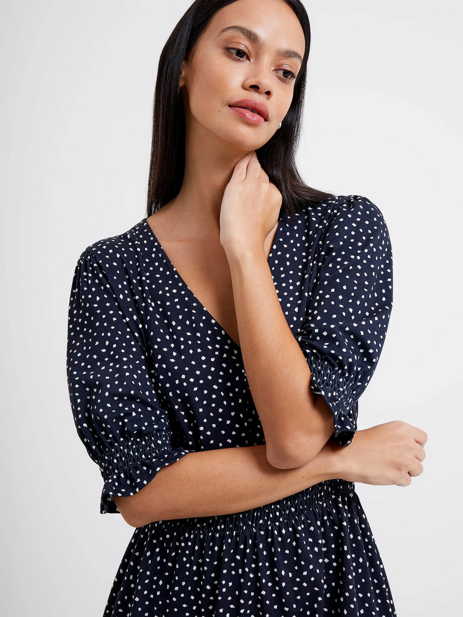 French Connection Meadow Dea 3/4 Sleeve Mini Dress 5 French Connection Meadow Dea 3/4 Sleeve Mini Dress - Image 3