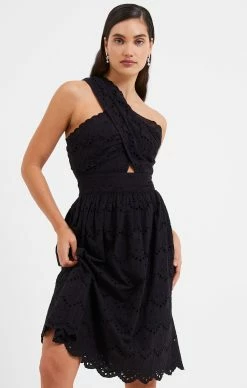 French Connection Appelona Broderie Anglaise One Shoulder Dress