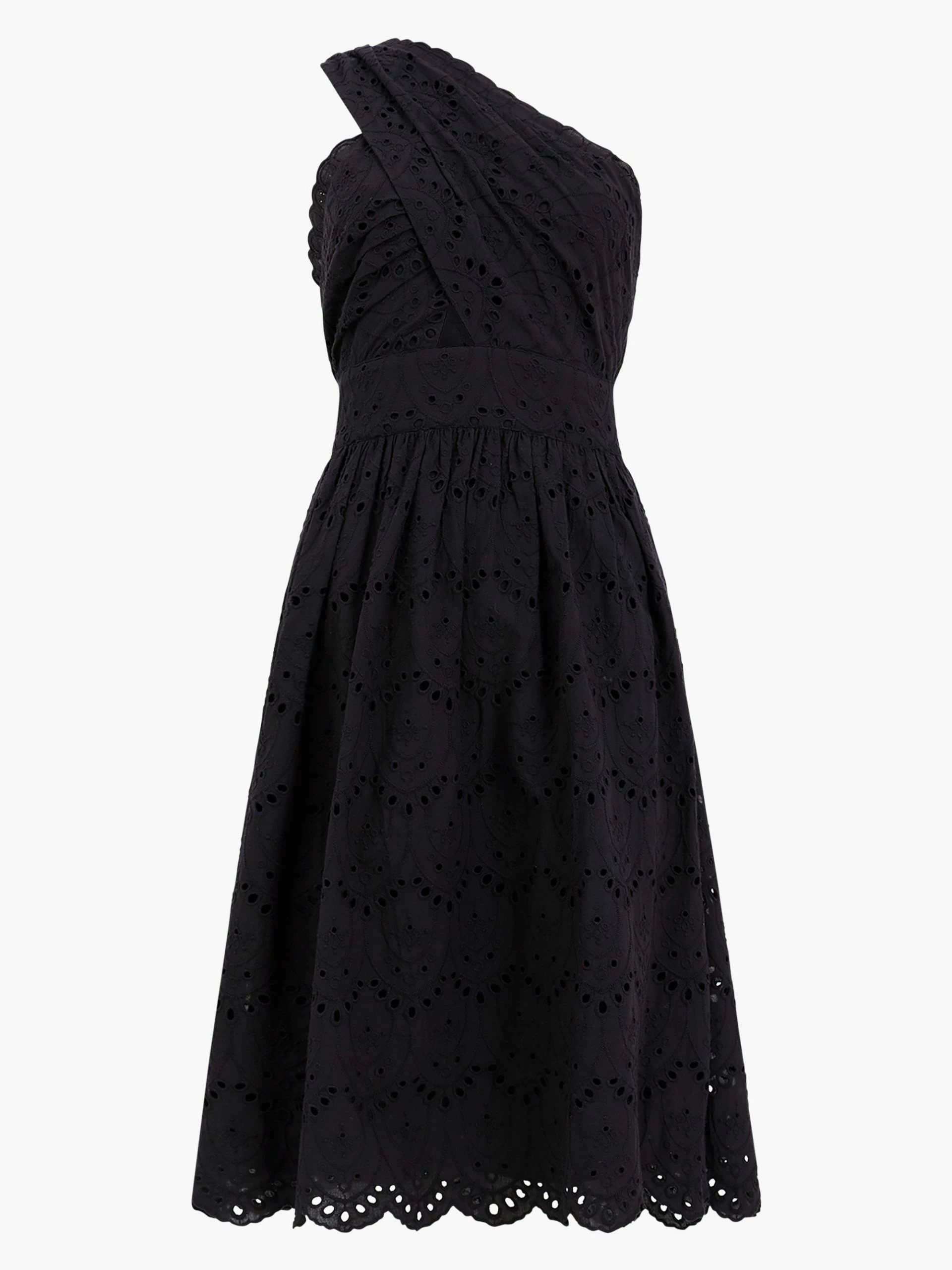 French Connection Appelona Broderie Anglaise One Shoulder Dress 7 French Connection Appelona Broderie Anglaise One Shoulder Dress - Image 5