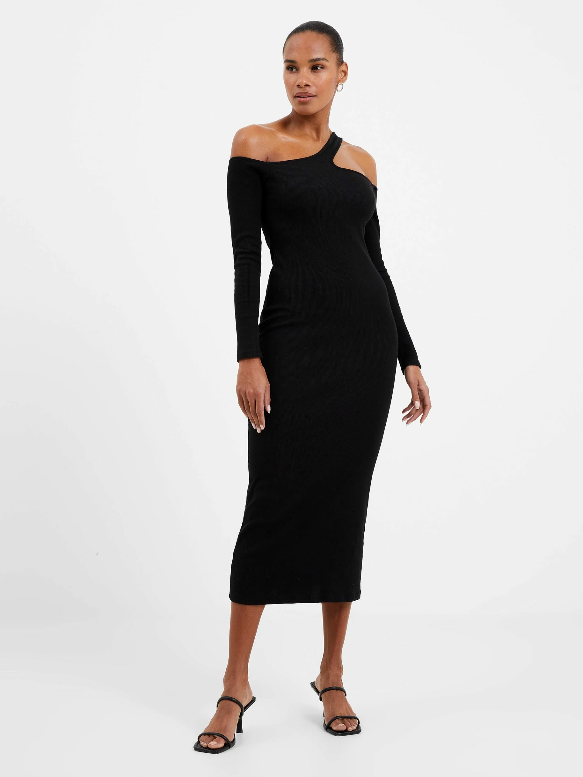 French Connection Rassia Cheryle Ribbed Cut-Out Midi Dress 6 French Connection Rassia Cheryle Ribbed Cut-Out Midi Dress - Image 4