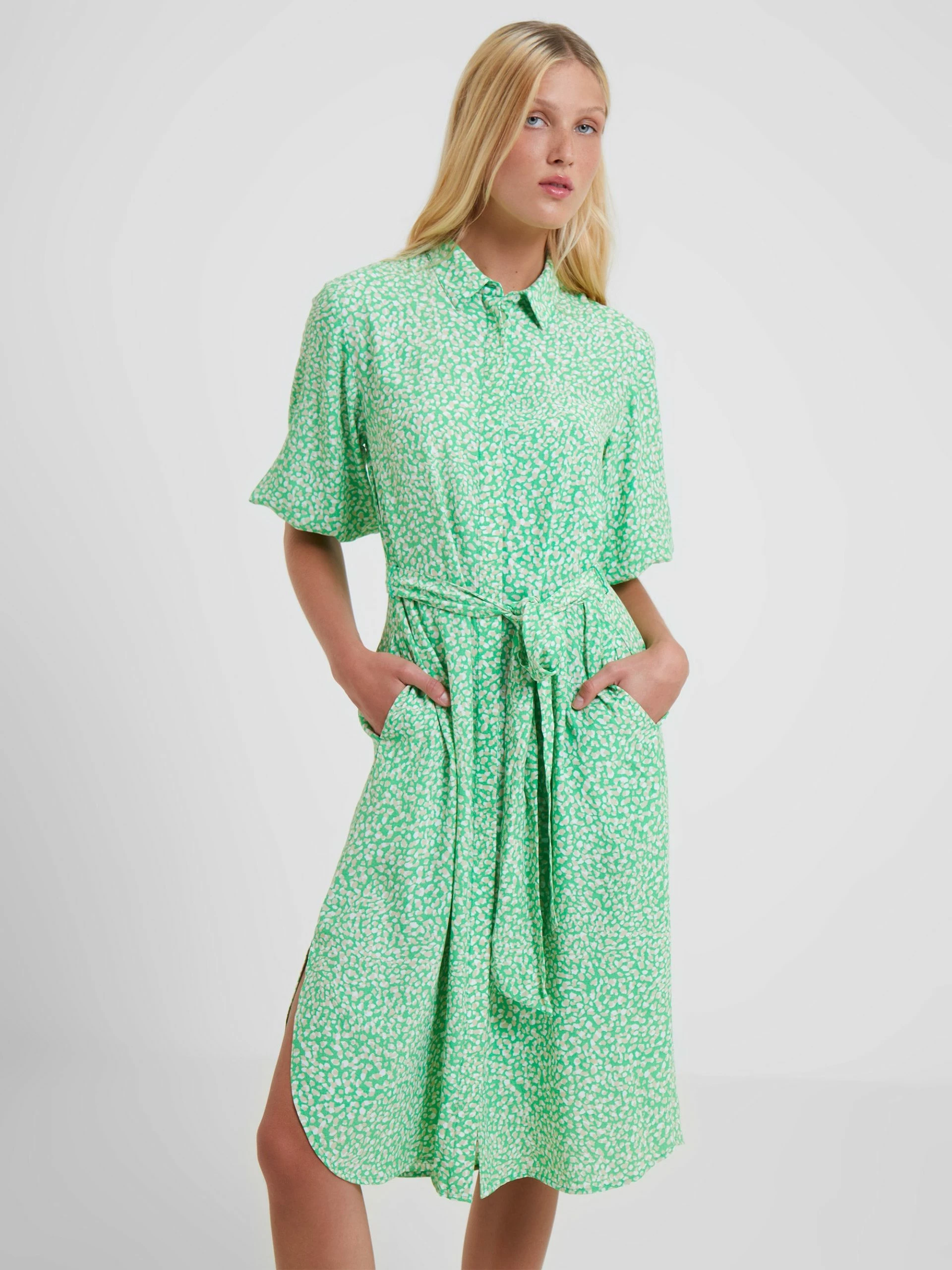 French Connection Cadie Eco Delphine Drape Shirt Dress 3 French Connection Cadie Eco Delphine Drape Shirt Dress