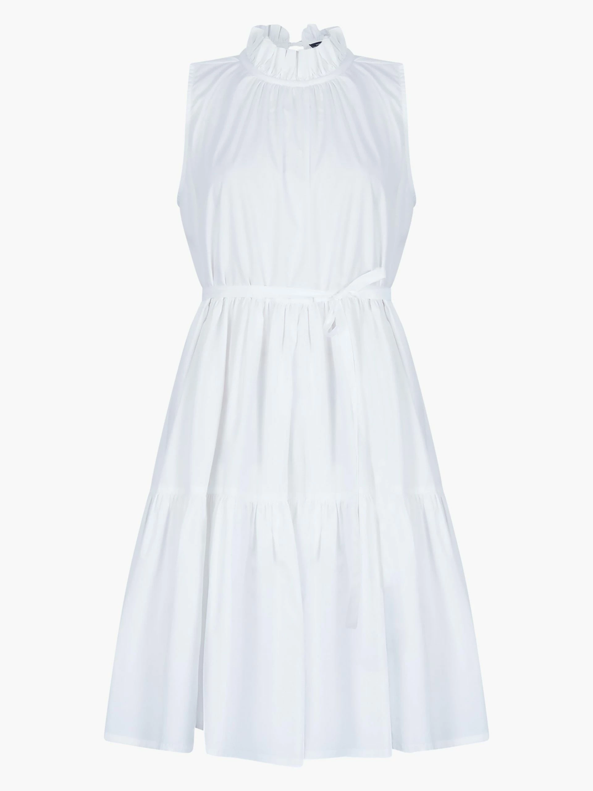 French Connection Rhodes Poplin Sleeveless Tiered Mini Dress 9 French Connection Rhodes Poplin Sleeveless Tiered Mini Dress - Image 7