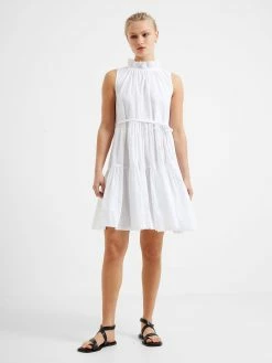 French Connection Rhodes Poplin Sleeveless Tiered Mini Dress