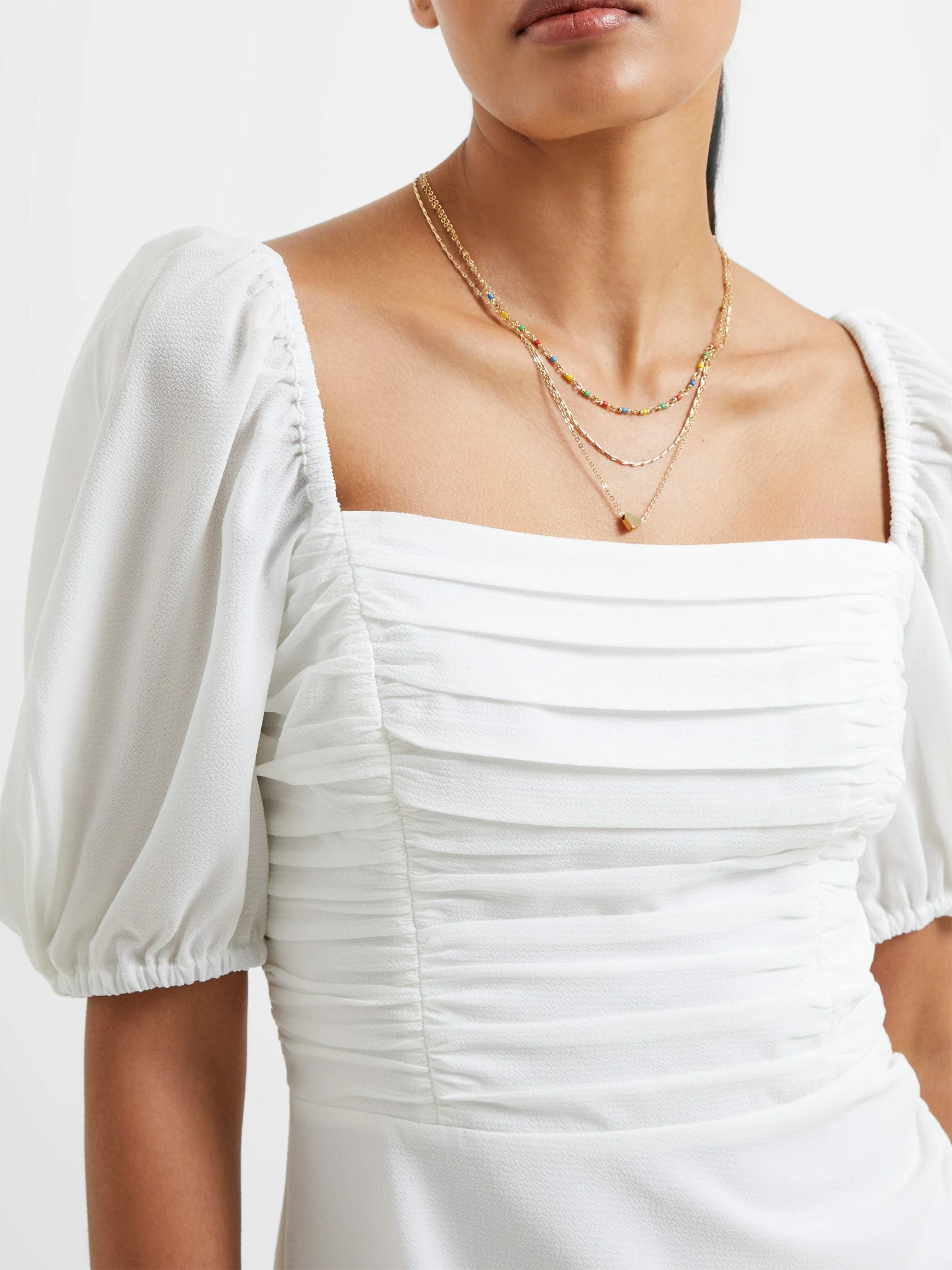 French Connection Afina Verona Ruched Midi Dress 5 French Connection Afina Verona Ruched Midi Dress - Image 3