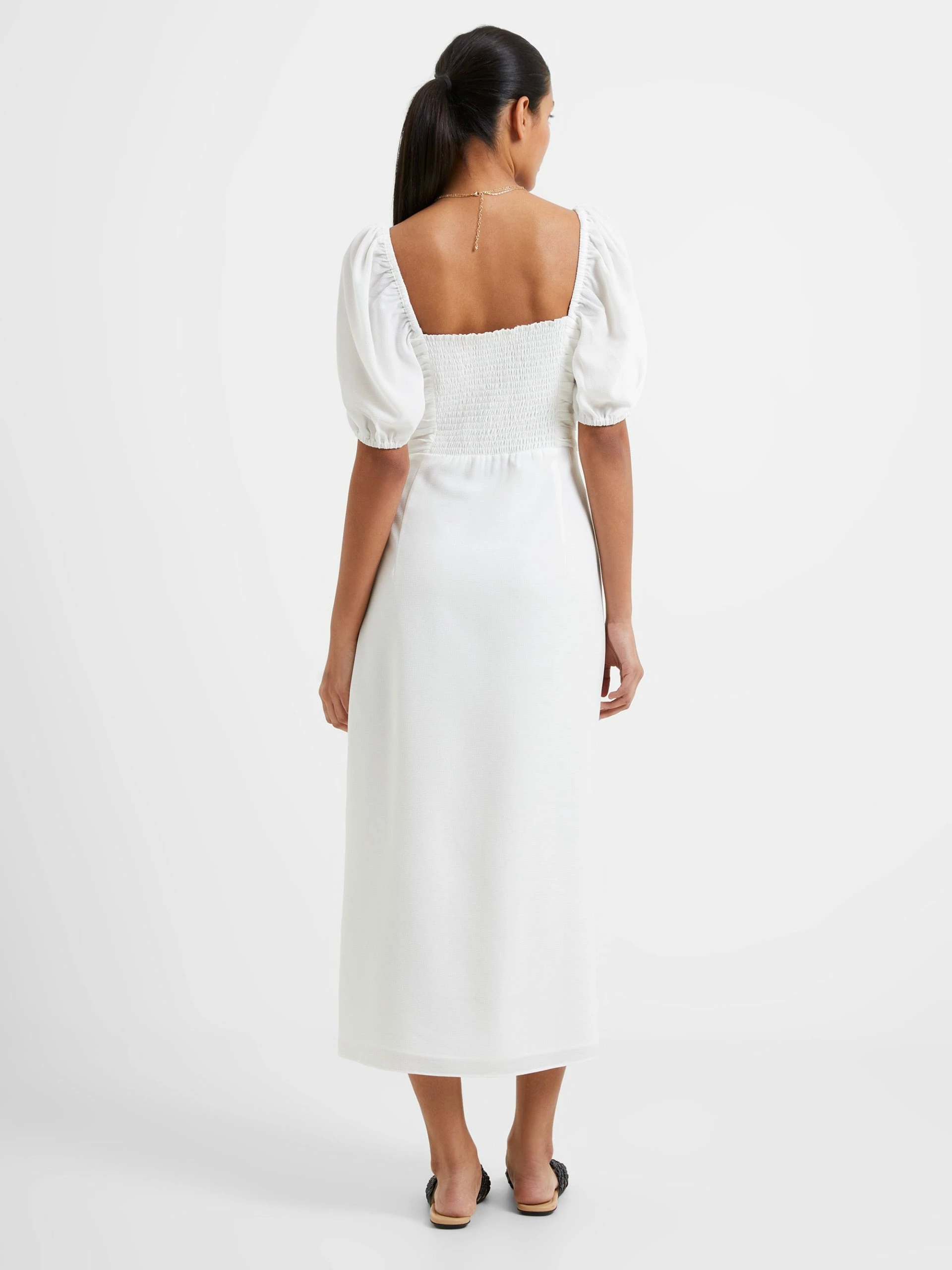 French Connection Afina Verona Ruched Midi Dress 6 French Connection Afina Verona Ruched Midi Dress - Image 4