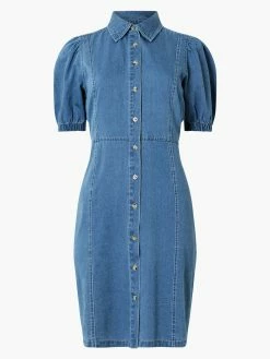 French Connection Chambray Puff Sleeve Dress -French Connection Shop 71UDHcopy
