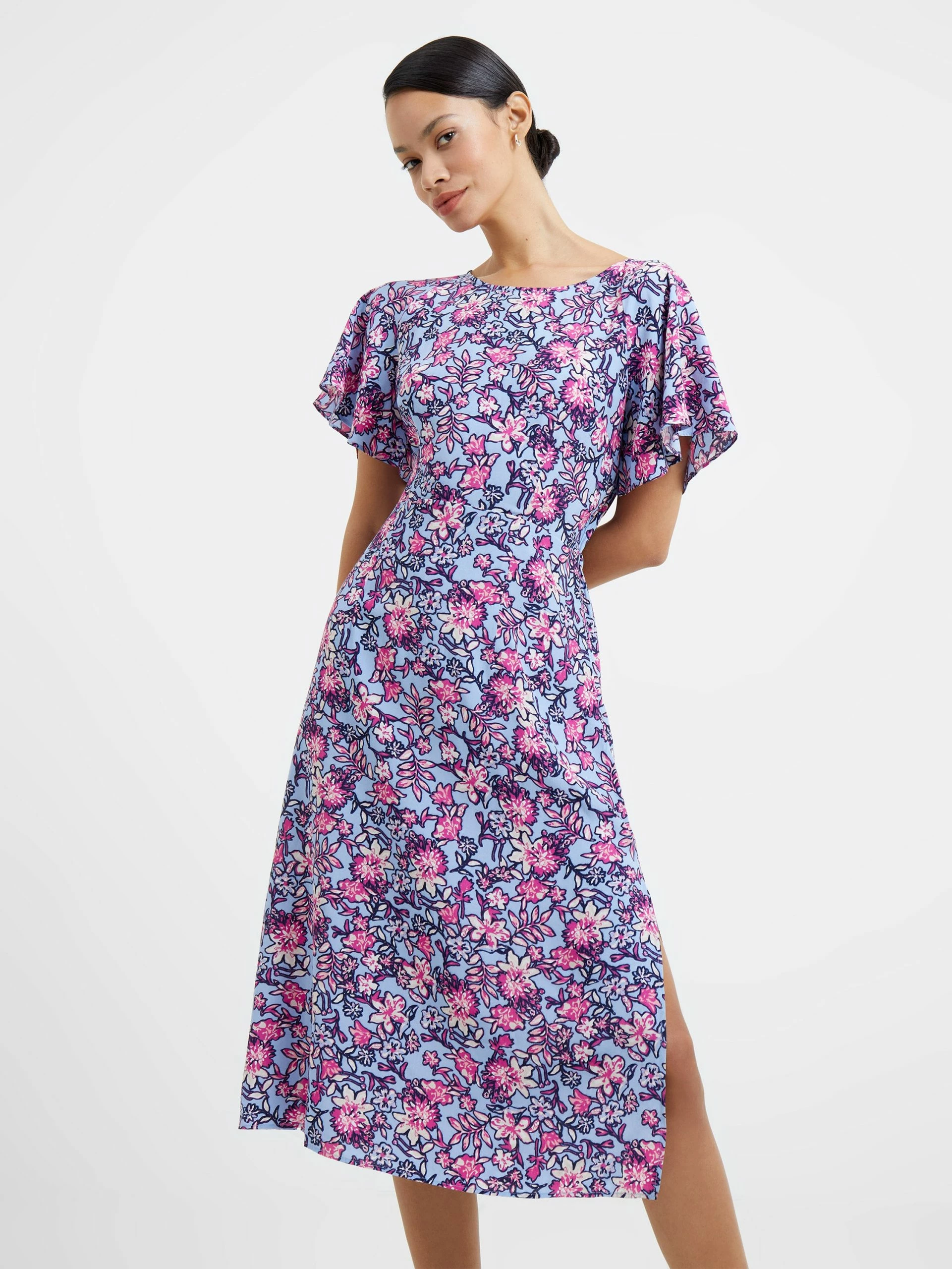 French Connection Fotini Eco Delphine Cut-Out Back Midi Dress 4 French Connection Fotini Eco Delphine Cut-Out Back Midi Dress - Image 2