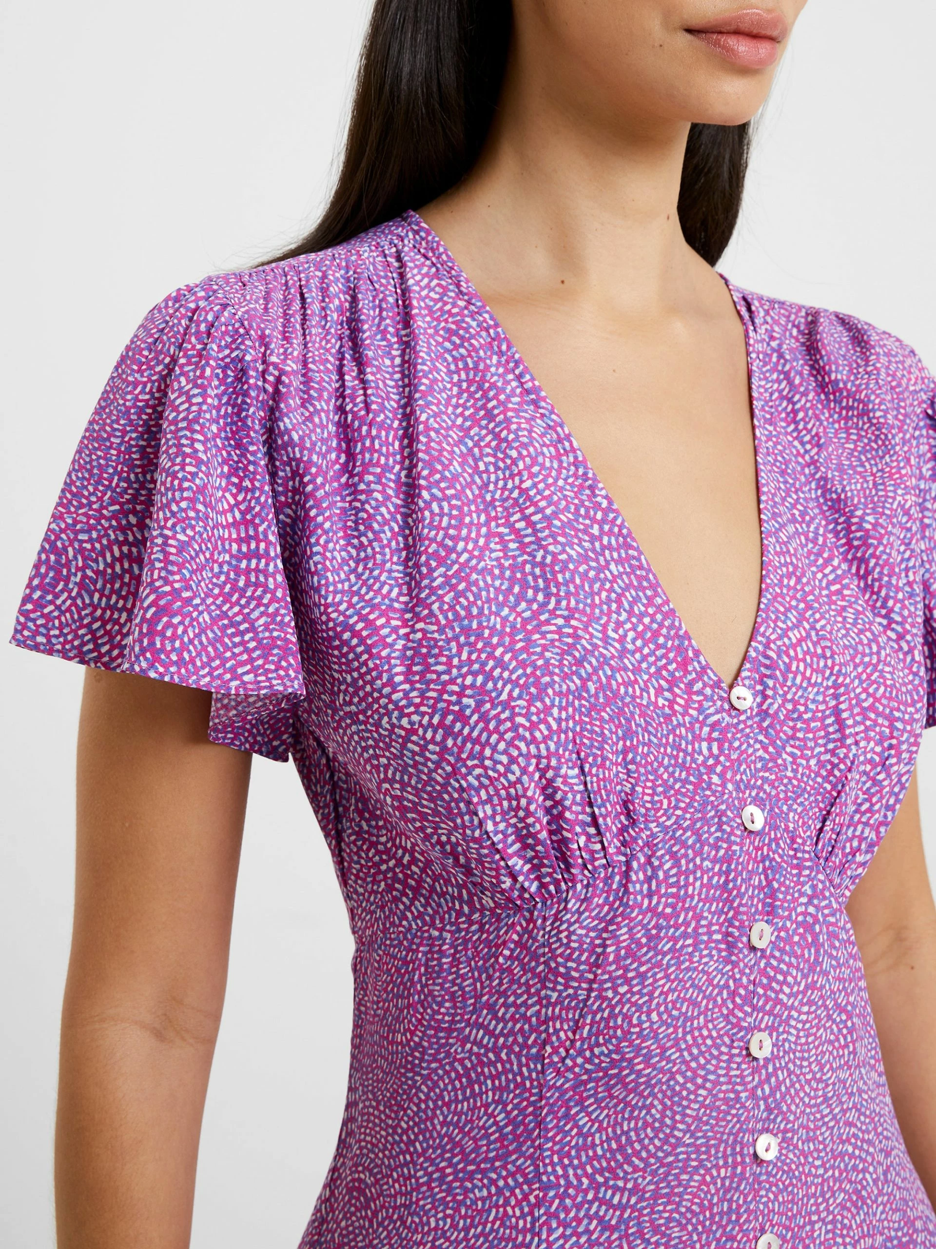 French Connection Bernice Eco Delphine V-Neck Midi Dress 5 French Connection Bernice Eco Delphine V-Neck Midi Dress - Image 3