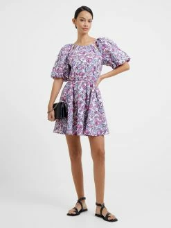 French Connection Fotini Poplin Puff Sleeve Mini Dress