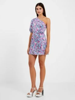 French Connection Fotini One Shoulder Puff Sleeve Mini Dress -French Connection Shop 71UET40 1879