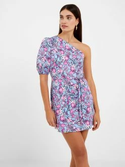 French Connection Fotini One Shoulder Puff Sleeve Mini Dress