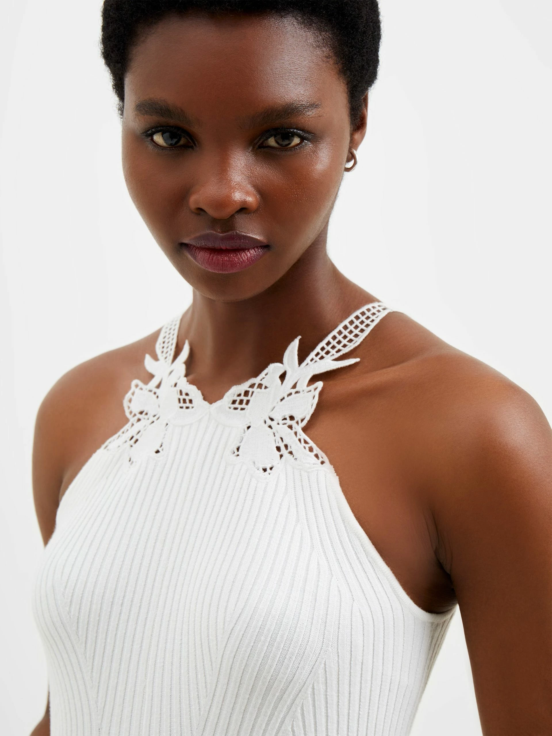 French Connection Mari Knit Lace Mix Dress 7 French Connection Mari Knit Lace Mix Dress - Image 5