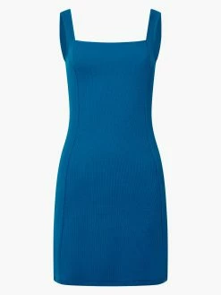 French Connection Rassia Ribbed Square Neck Mini Dress -French Connection Shop 71UNC40