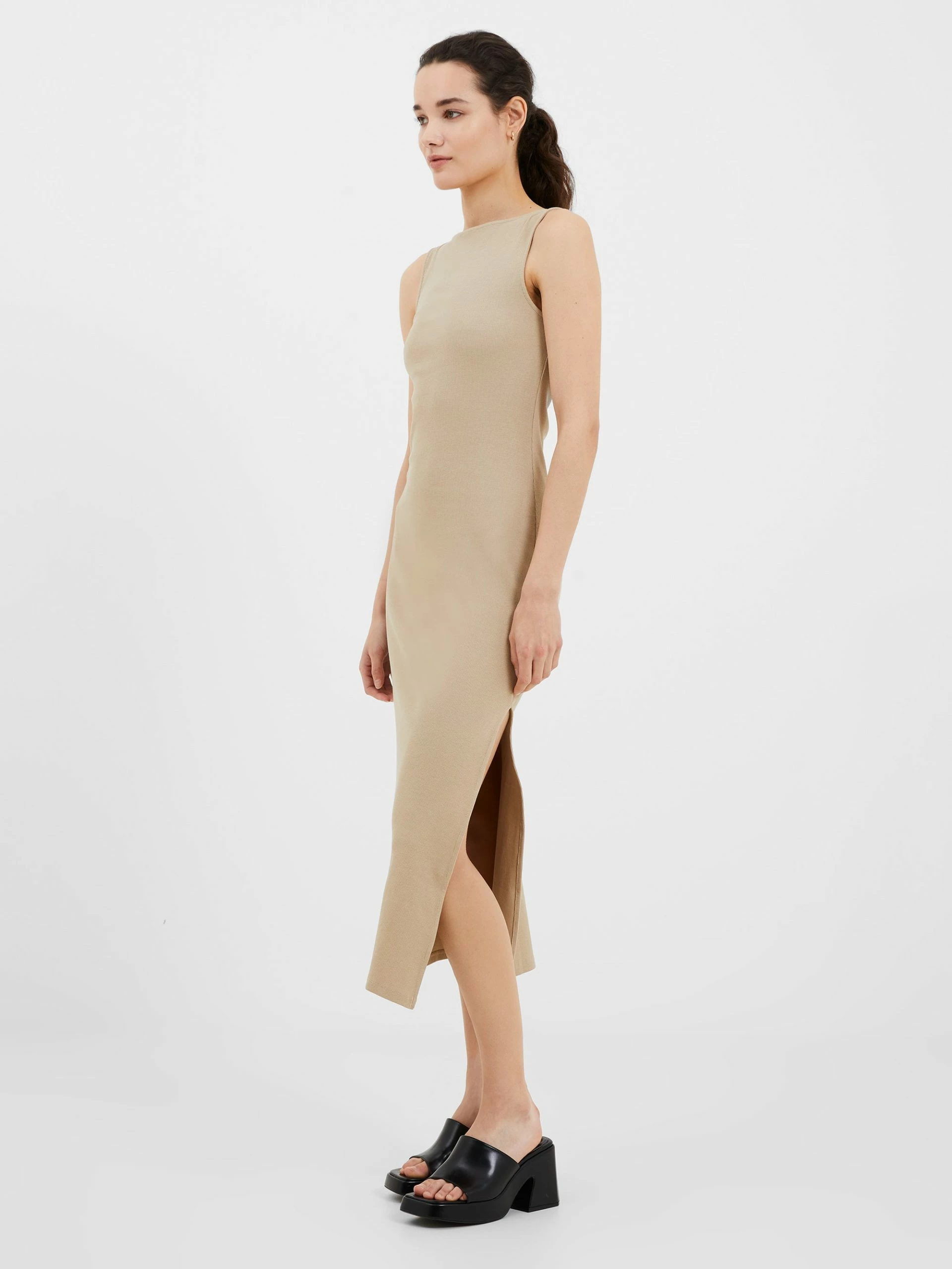 French Connection Rassia Ribbed Slash Neck Midi Dress 5 French Connection Rassia Ribbed Slash Neck Midi Dress - Image 3