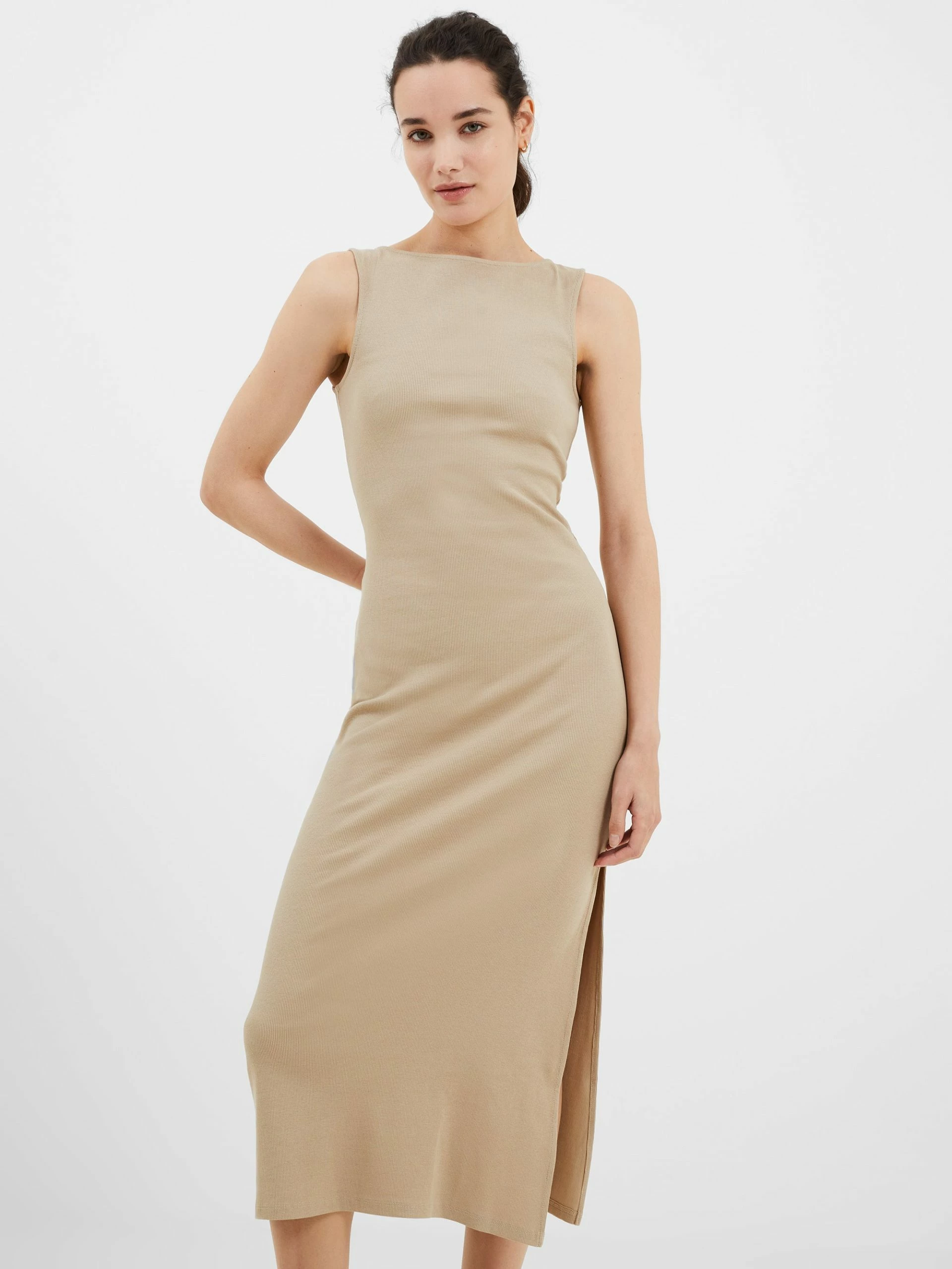 French Connection Rassia Ribbed Slash Neck Midi Dress 3 French Connection Rassia Ribbed Slash Neck Midi Dress