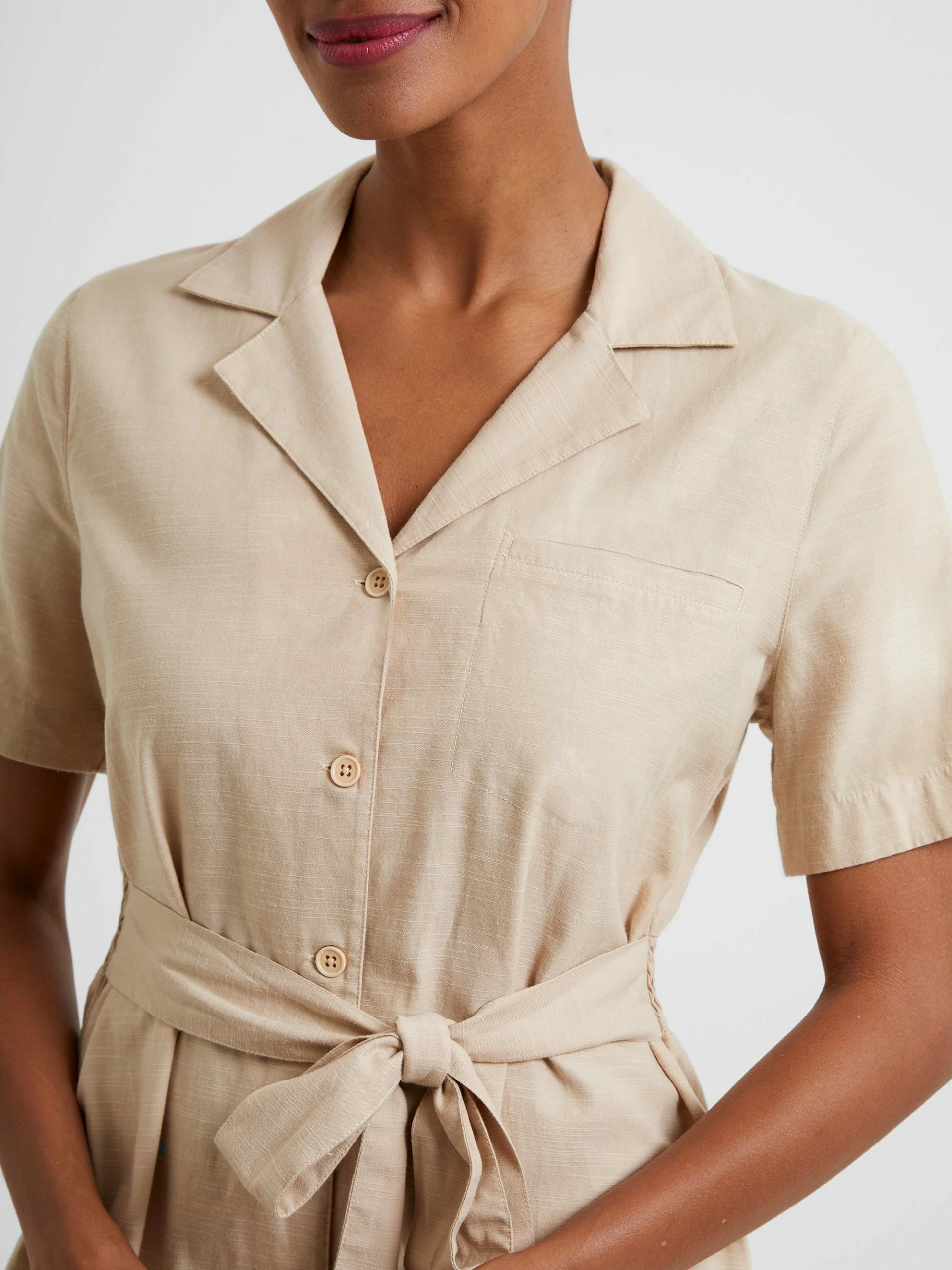 French Connection Alania Lyocell Blend Shirt Dress 6 French Connection Alania Lyocell Blend Shirt Dress - Image 4