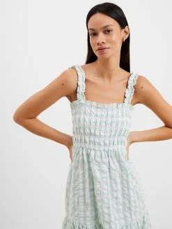 French Connection Birch Seersucker Smocked Midaxi Dress -French Connection Shop 71UNM42 82