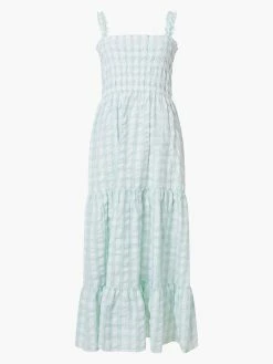French Connection Birch Seersucker Smocked Midaxi Dress -French Connection Shop 71UNM42copy