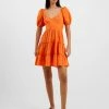 French Connection Alania Puff Sleeve Tiered Mini Dress 1 French Connection Alania Puff Sleeve Tiered Mini Dress -French Connection Shop 71UNY80 1730copy