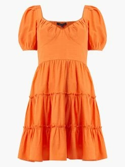 French Connection Alania Puff Sleeve Tiered Mini Dress -French Connection Shop 71UNY80copy2