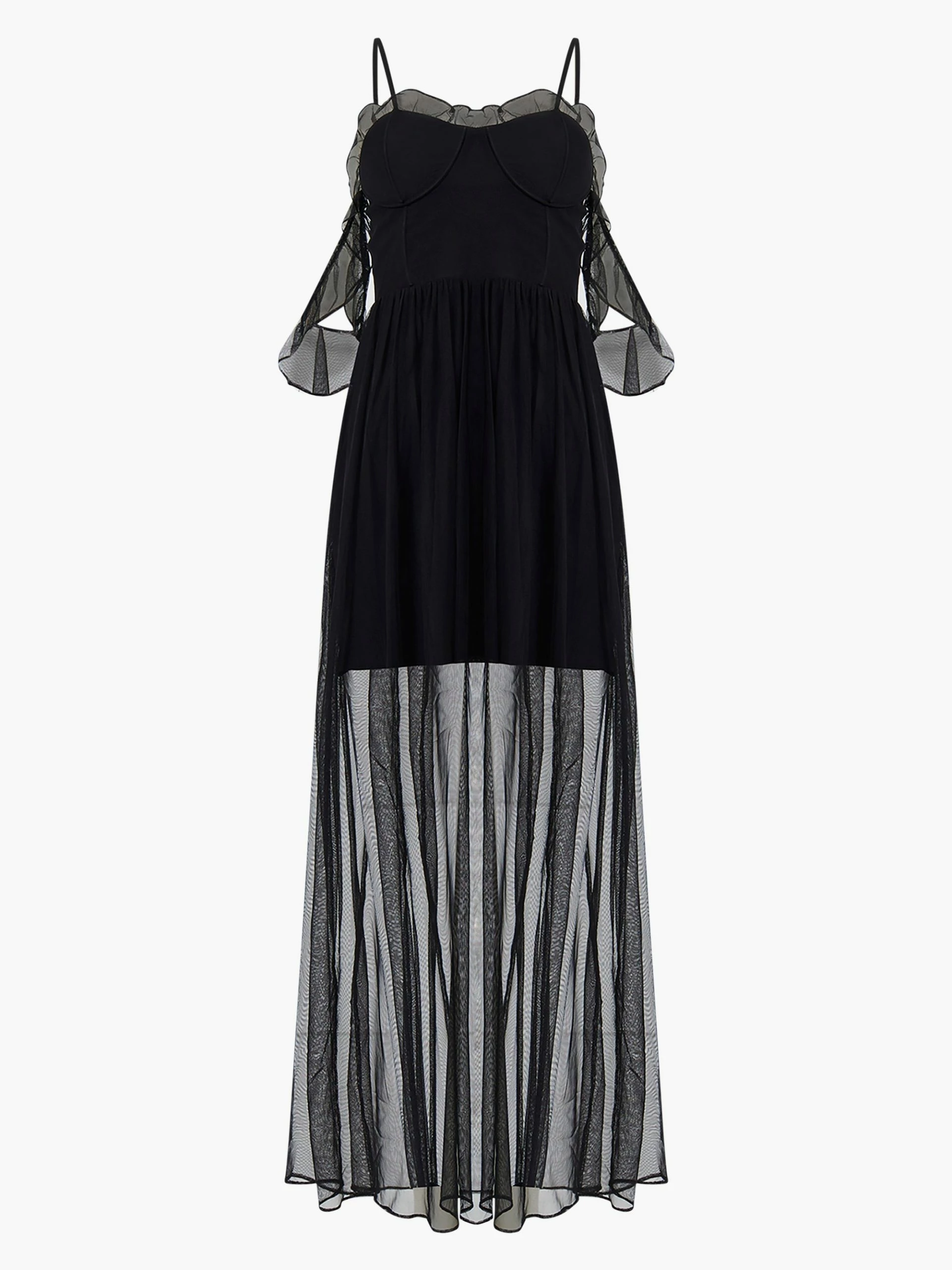 French Connection Alizee Mesh Night Out Maxi Dress 10 French Connection Alizee Mesh Night Out Maxi Dress - Image 8