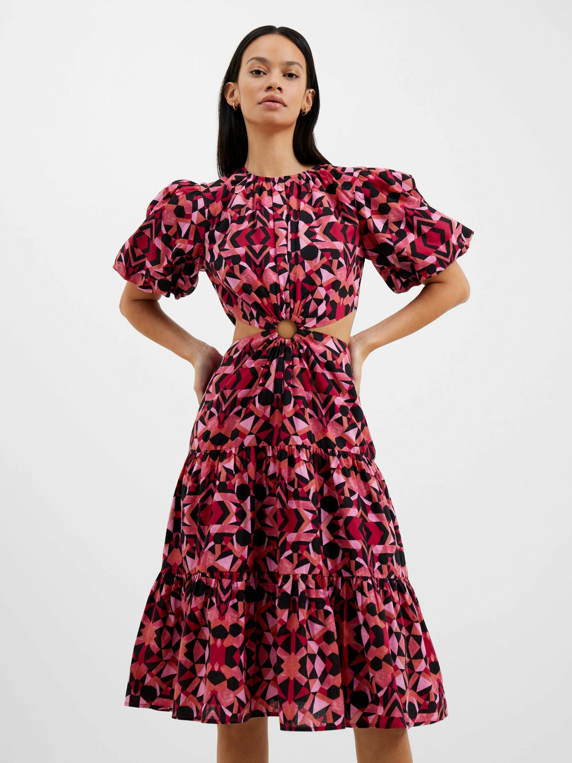 French Connection Felicity Puff Sleeve Cut-Out Dress 8 French Connection Felicity Puff Sleeve Cut-Out Dress - Image 6