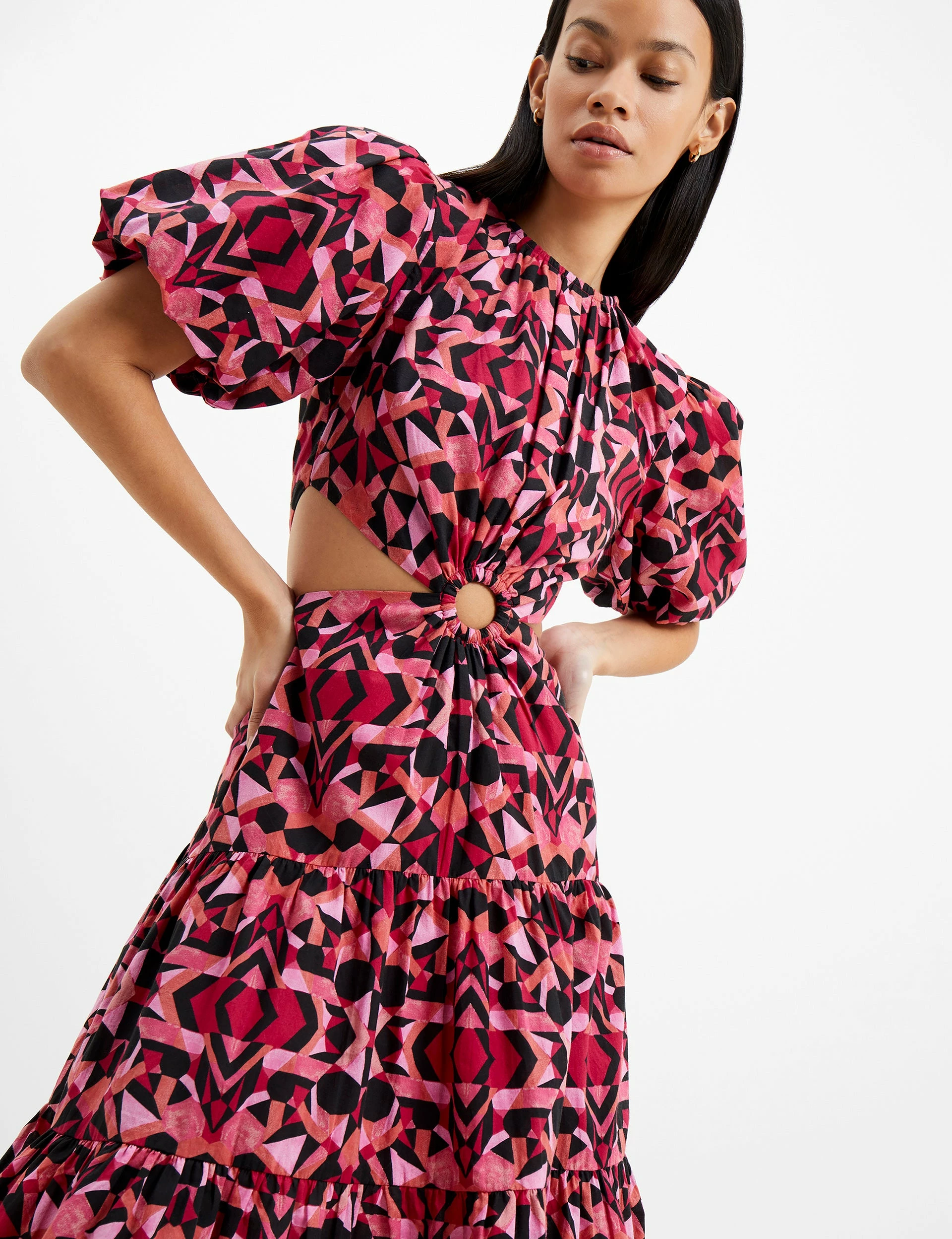 French Connection Felicity Puff Sleeve Cut-Out Dress 6 French Connection Felicity Puff Sleeve Cut-Out Dress - Image 4