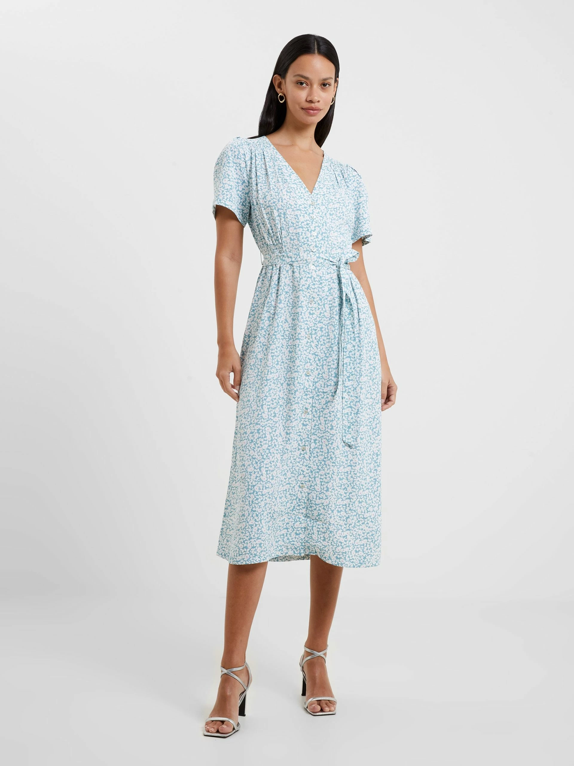 French Connection Breya Button Midi Dress 2 French Connection Breya Button Midi Dress