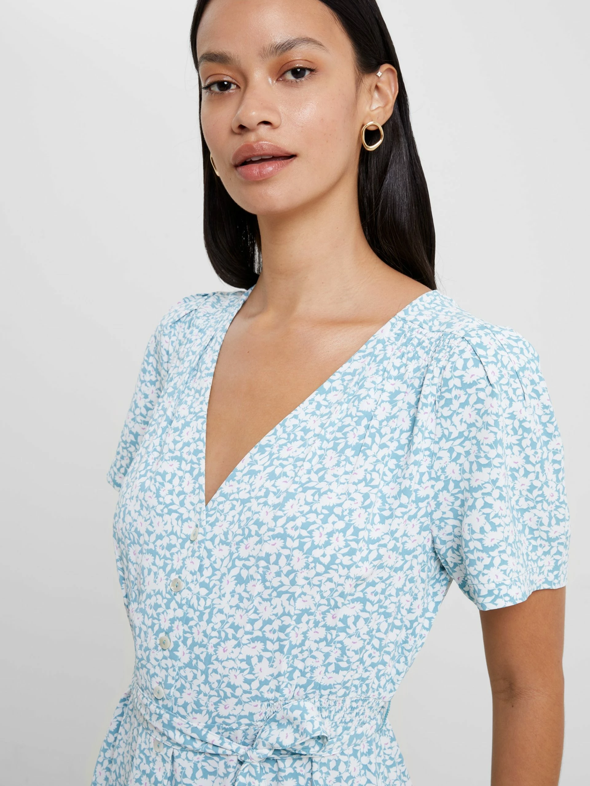 French Connection Breya Button Midi Dress 4 French Connection Breya Button Midi Dress - Image 3