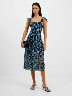 French Connection Bette Satin Burnout Dress -French Connection Shop 71UPY90 2