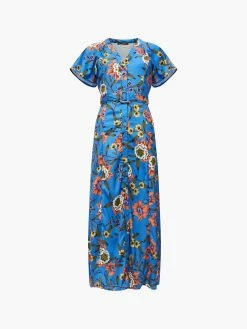 French Connection Floral Button-Through Belted Midi Dress -French Connection Shop 71USL40 1copy