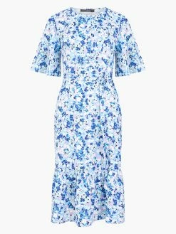 French Connection Floral Print Angel Sleeve Dress -French Connection Shop 71USV50copy