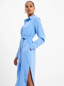 French Connection Pinstripe Button Through Shirt Dress