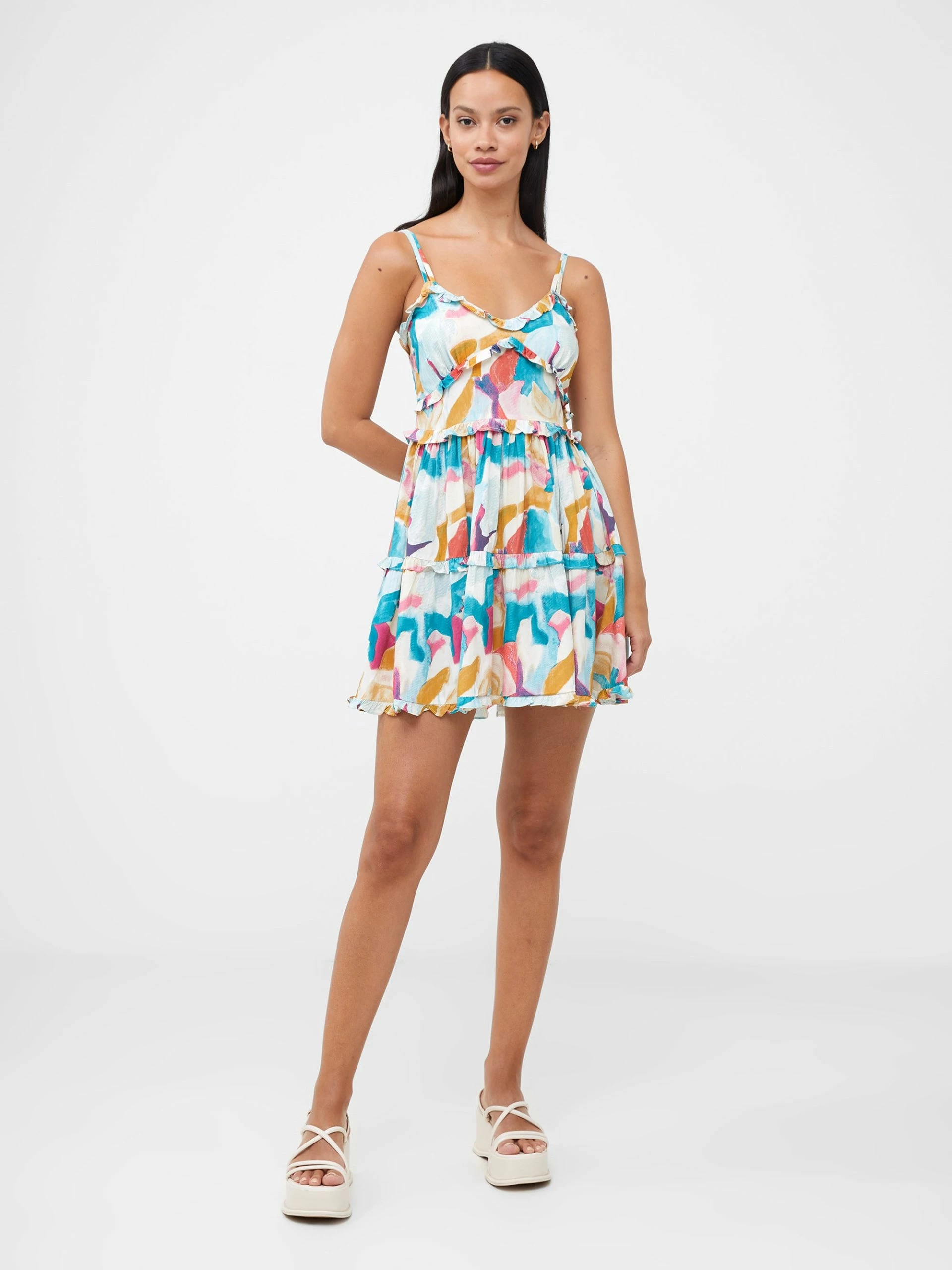 French Connection Frill Mini Sundress 4 French Connection Frill Mini Sundress - Image 2