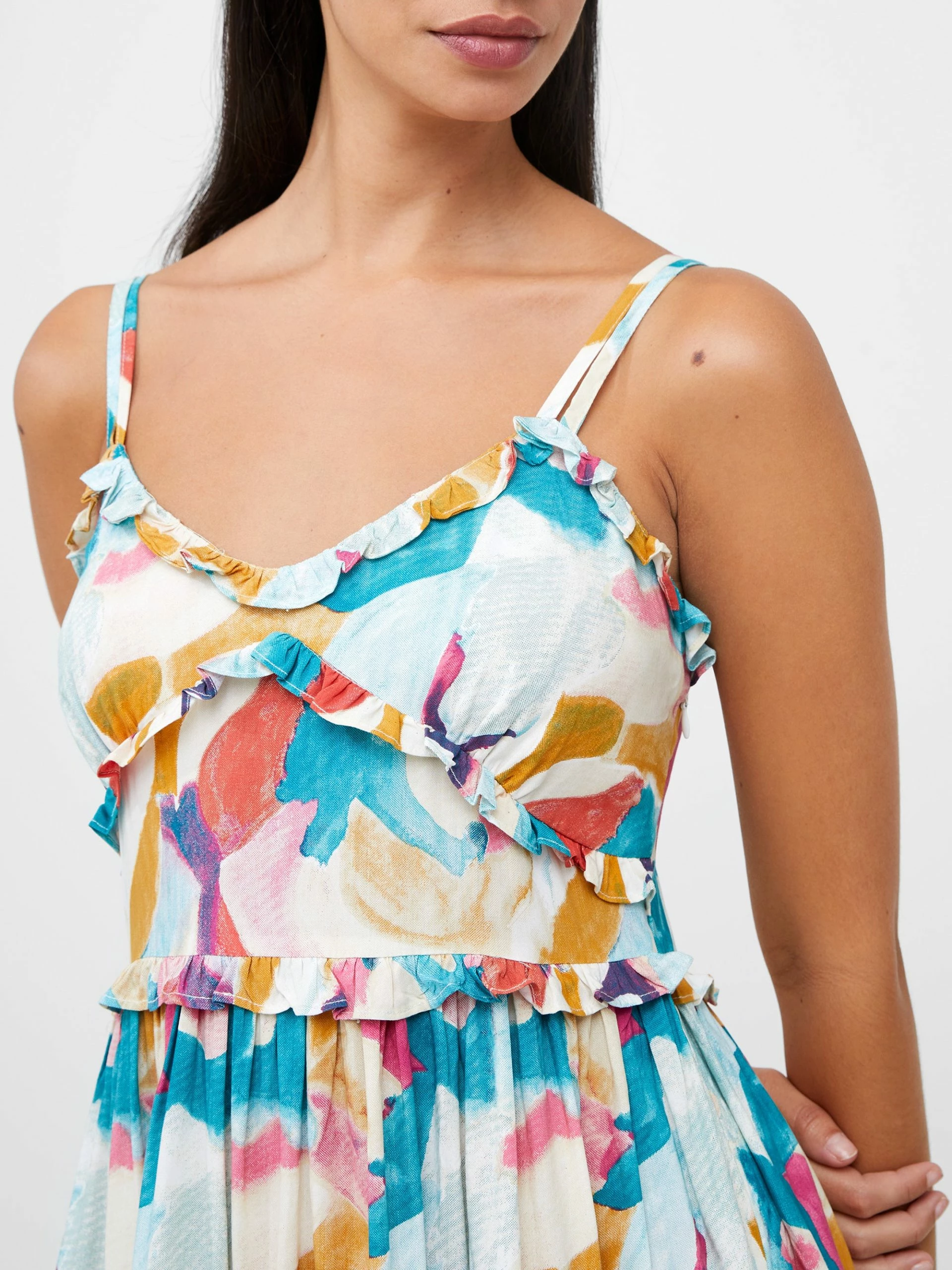 French Connection Frill Mini Sundress 5 French Connection Frill Mini Sundress - Image 3