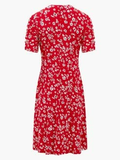 French Connection Floral V-Neck Flippy Dress -French Connection Shop 71UTW60 BACKcopy